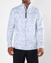 Sunday Swagger - Men's Performance Q-zip Spatter Top