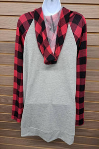 Zutter - Women's Plaid Long Sleeve Hoodie
