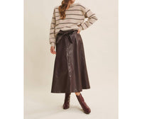 In February - Faux Leather Skirt
