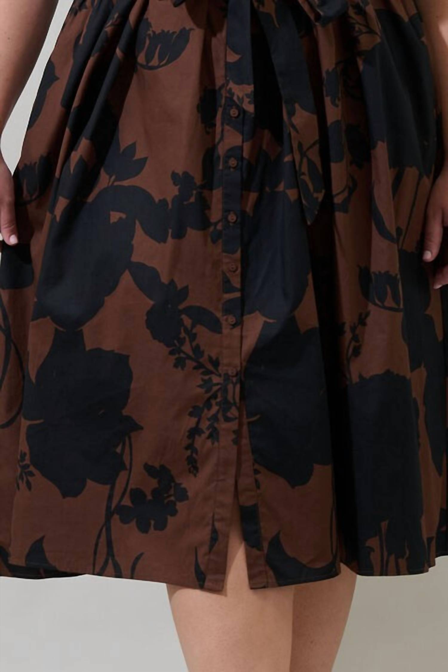 SUGARLIPS Somerton Floral Midi Dress in brown - women's dress - view 6