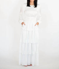 Tea N Rose - Kacey Tiered Satin Temple Dress
