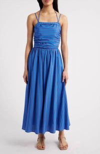 FRNCH Laelia Maxi Halter Dress in bleu electrique - women's dress