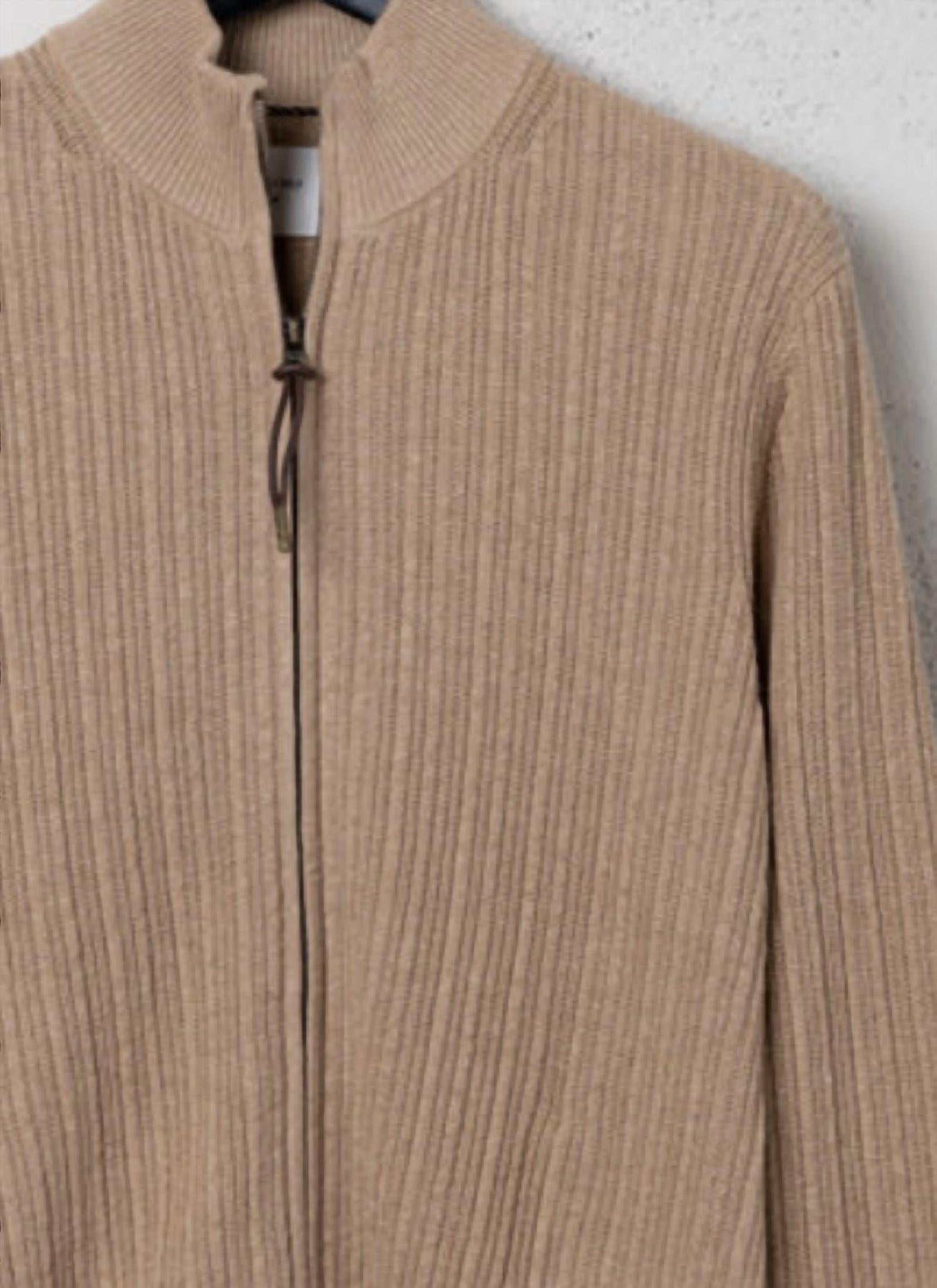 Billy Reid - Men's Heirloom Rib Two Way Zip Cardigan Top