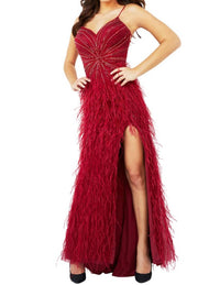 Jovani - Long Fitted Column Evening Prom Dress