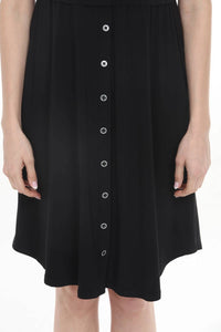 Joseph Ribkoff - Chain Rib Trim A-line Dress