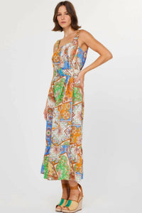 Current Air - Patch Printed Midi Dress