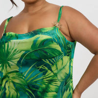 Fashion Szn Curve - Palm Print Maxi Dress - Plus