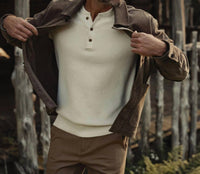 The Normal Brand - Coolmax Textured Henley Sweater