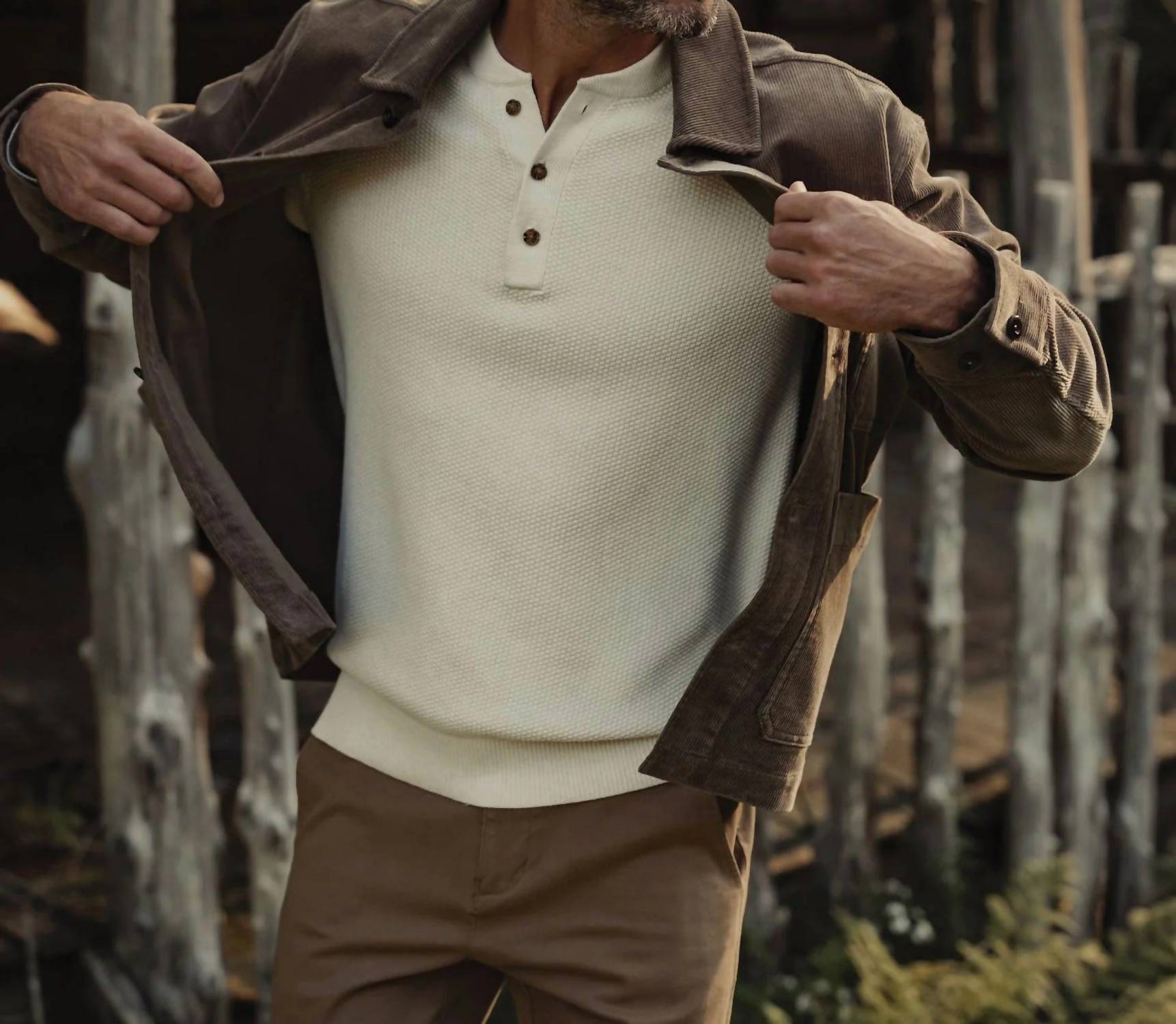The Normal Brand - Coolmax Textured Henley Sweater