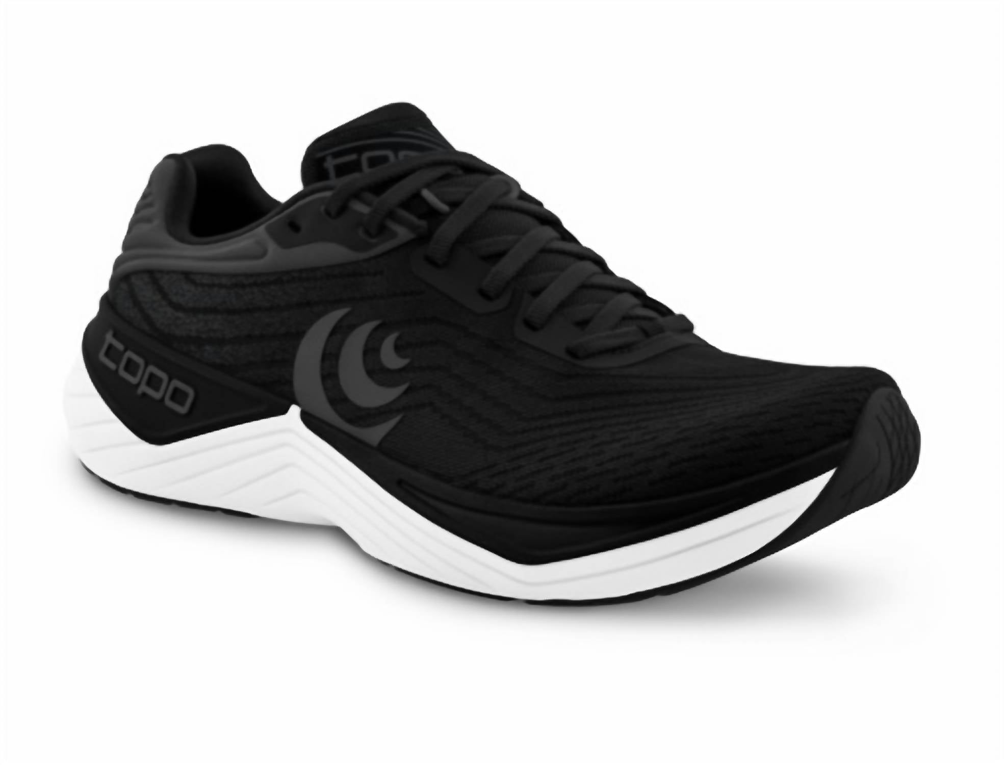Topo Athletic Women's Ultrafly 5 Shoe in black white 1 - women's shoe