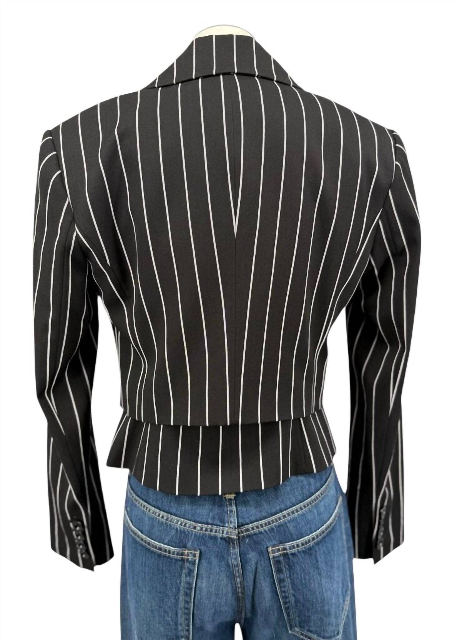 Toccin - Women's Peaked Lapel Cropped Jacket