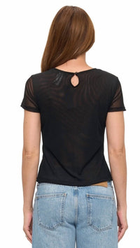 Ariella - Short Sleeve Mesh Tee