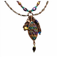 Michal Golan - Women's Double Chain Oval Pendant Necklace