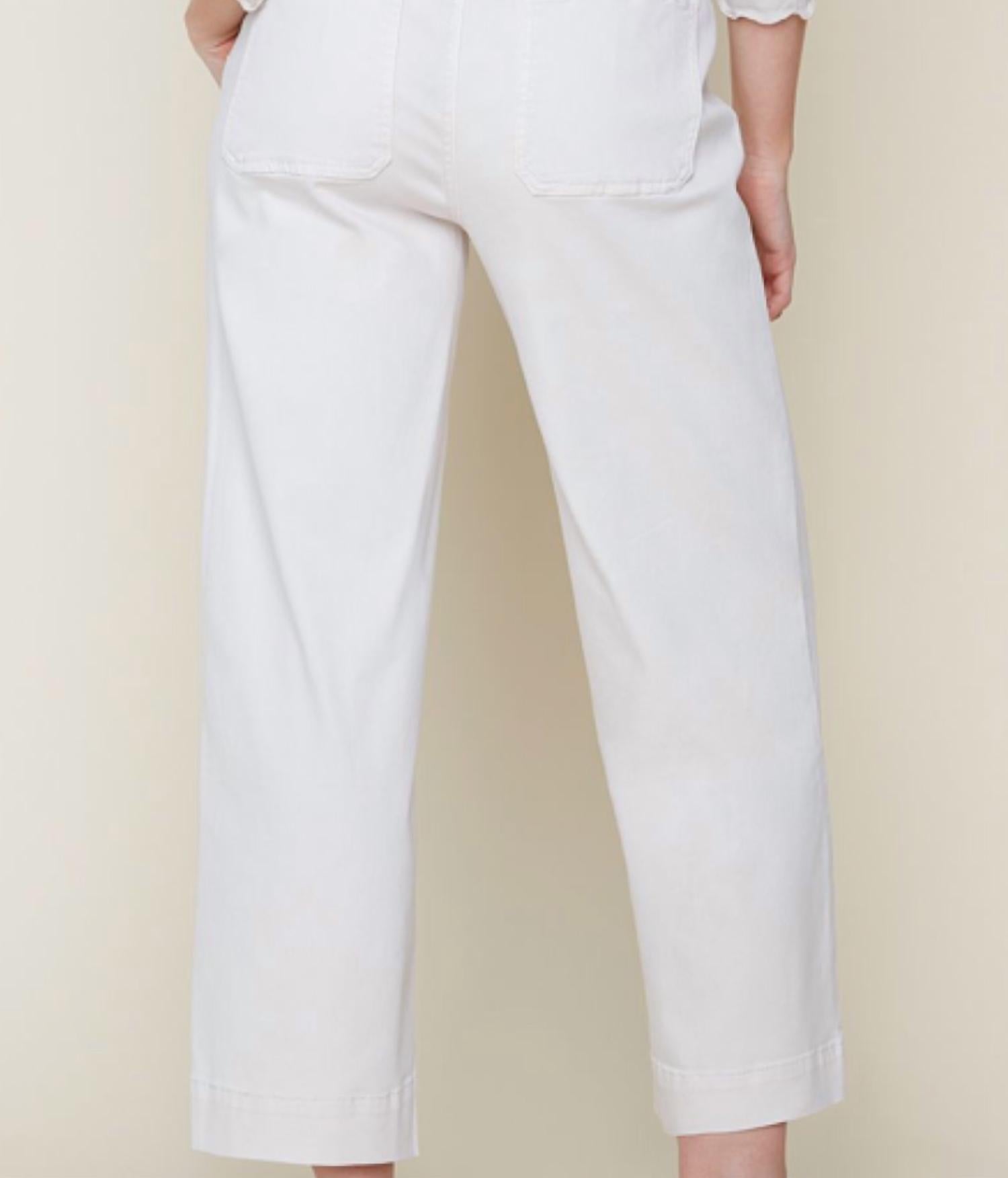 Renuar Women's Classic Fit Straight Leg Pants in oyster - women's pants - detail view