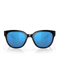 Costa Del Mar Women's Salina Sunglasses in black blue mirror - women's accessory - detail view