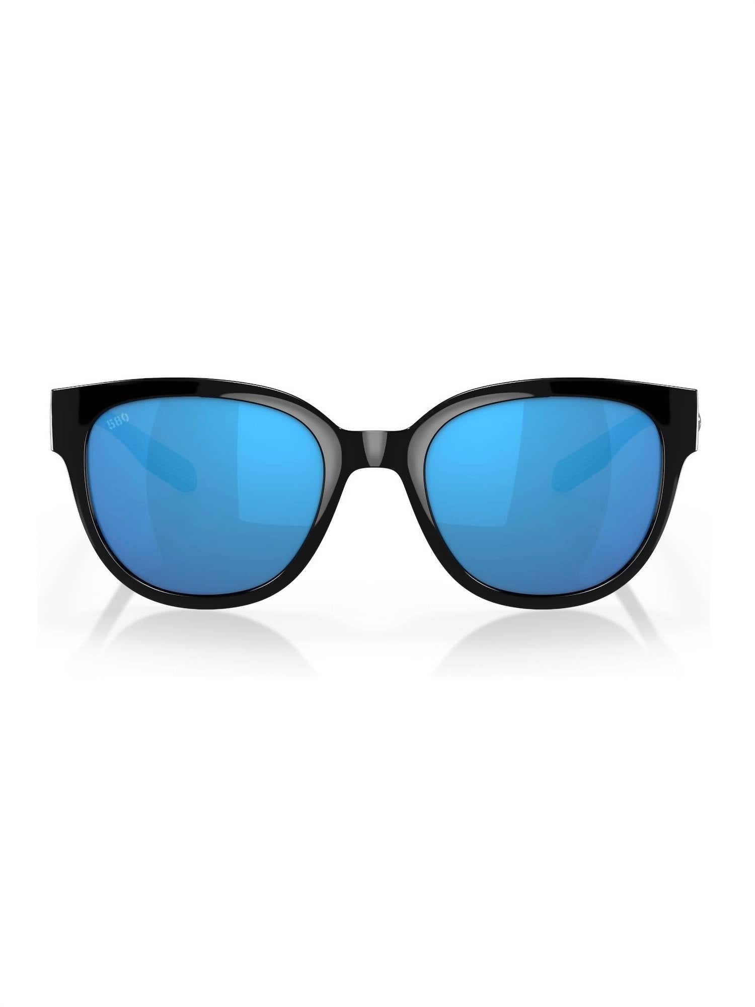 Costa Del Mar Women's Salina Sunglasses in black blue mirror - women's accessory - detail view