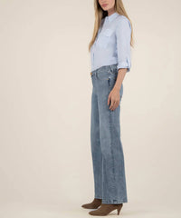 KUT FROM THE KLOTH Jean High Rise Wide Leg Jean in enforce - women's pants - alternate view