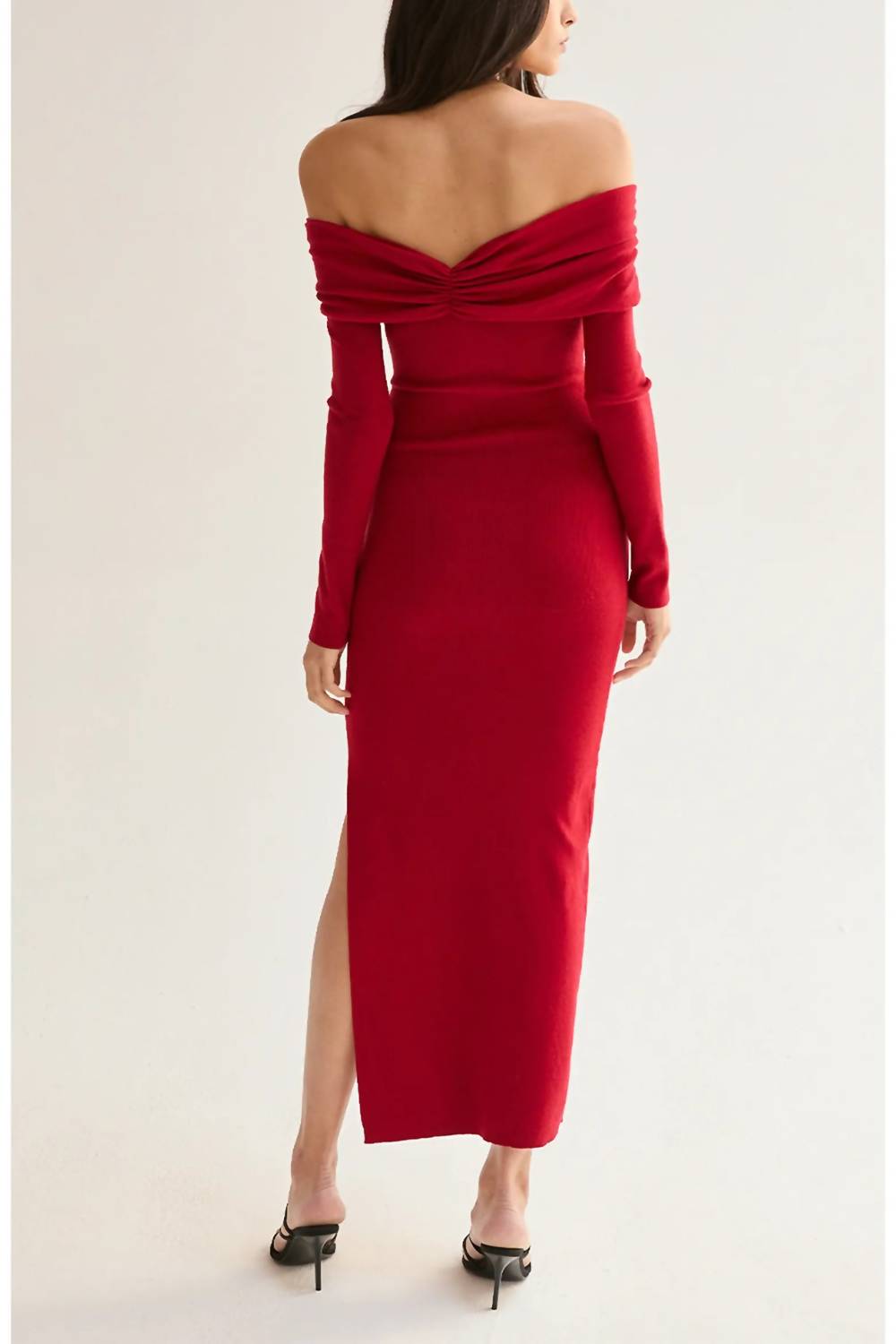 Crescent - Ember Off Shoulder Sweater Dress