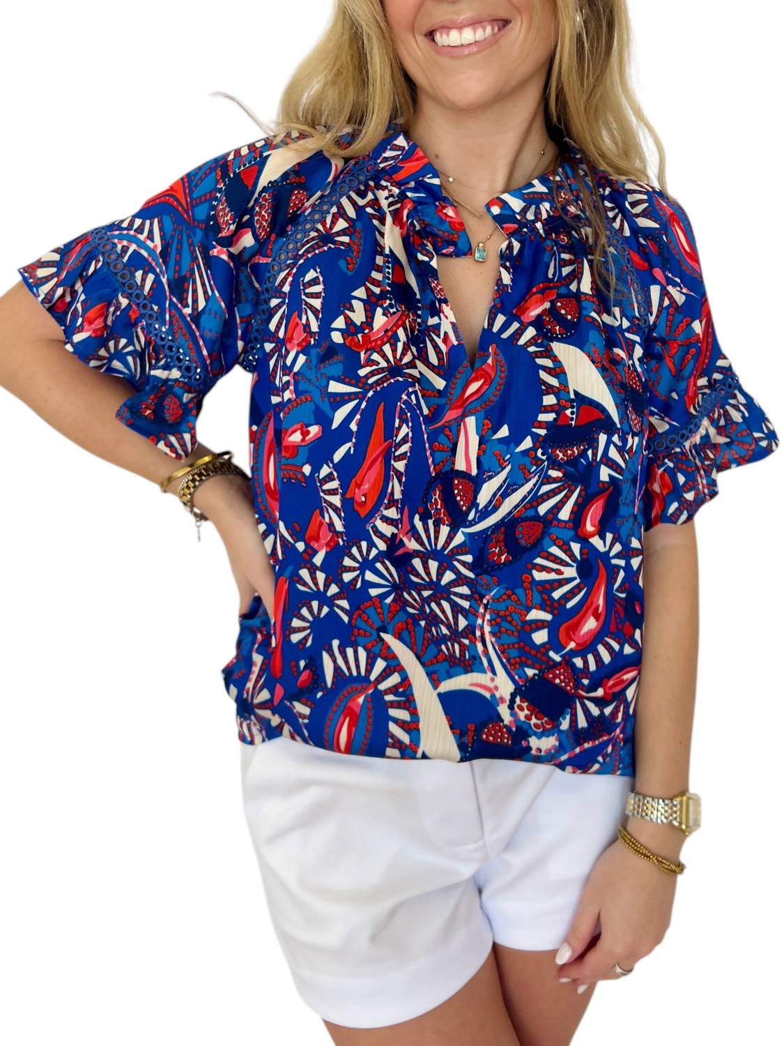 Joy Joy - Caeso Eyelet Top