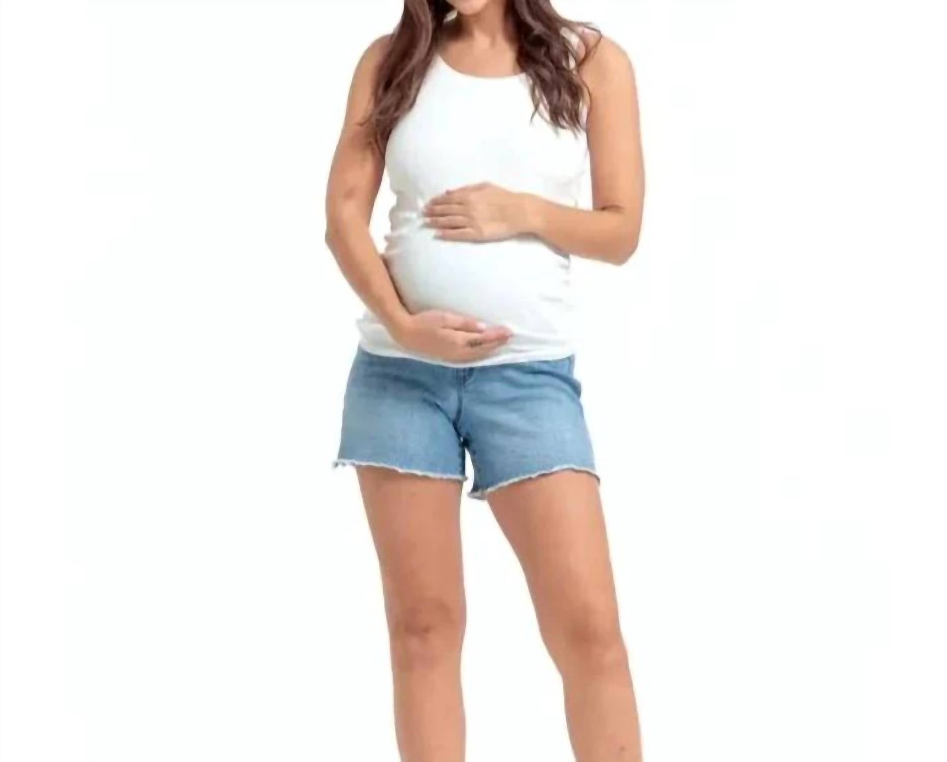 1822 Denim - Maternity Dad Jean Bellyband Shorts