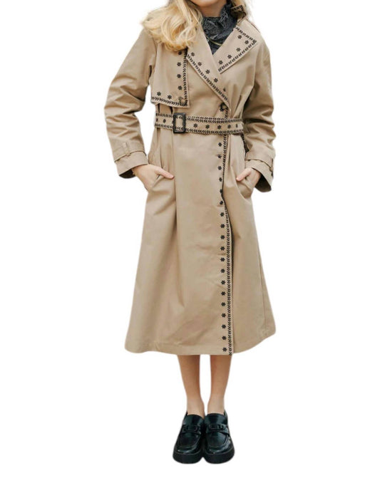 Mable - Embroidered Trench Coat