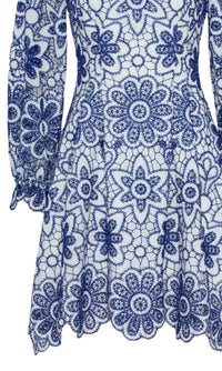 Lela Rose - Women's Floral Lace A-line Dress