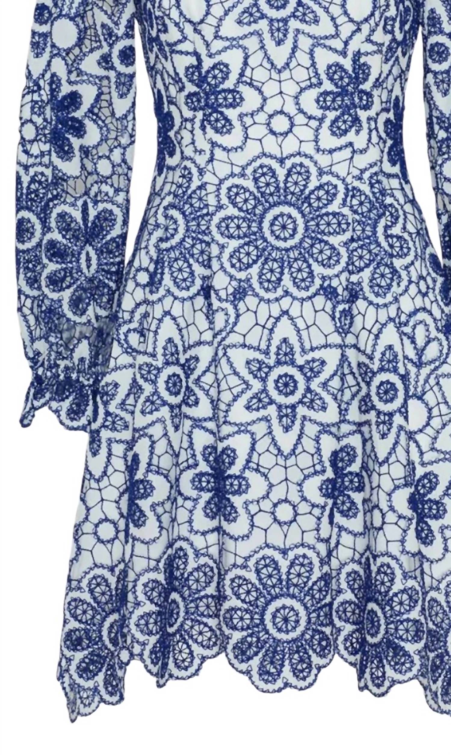 Lela Rose - Women's Floral Lace A-line Dress