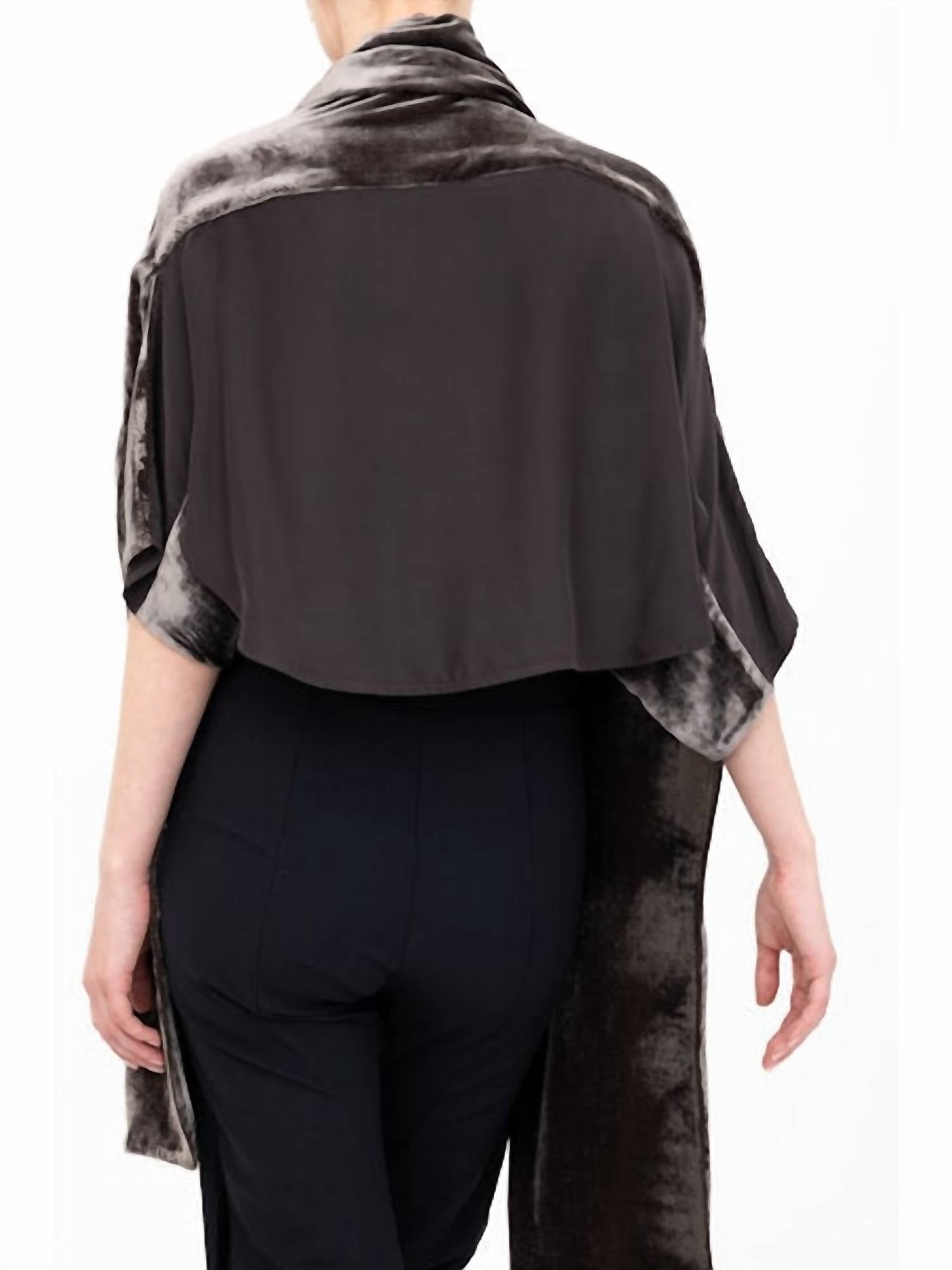 Elaine Kim - Amari Shrug with Silk Contrast