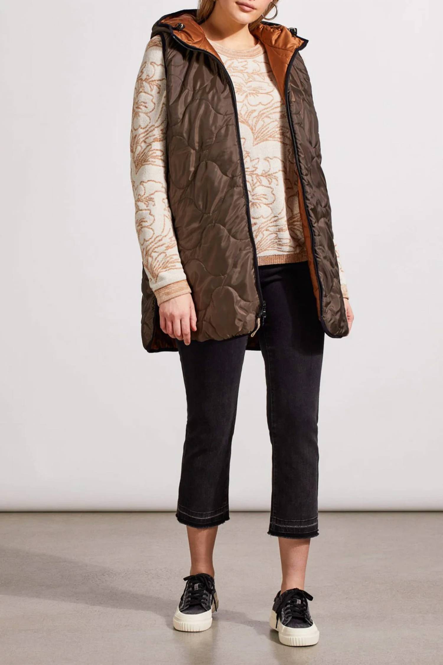 Tribal - Reversible Hooded Puffer Vest