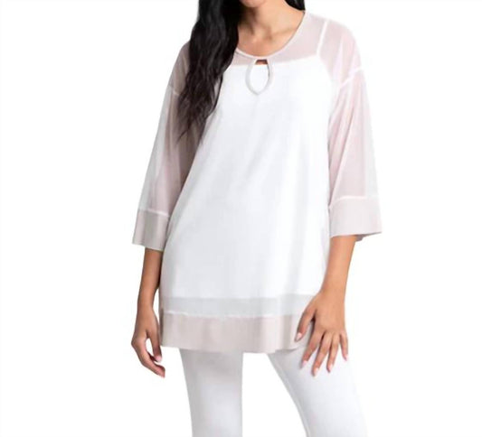 Sympli - Mesh Keyhole Tunic
