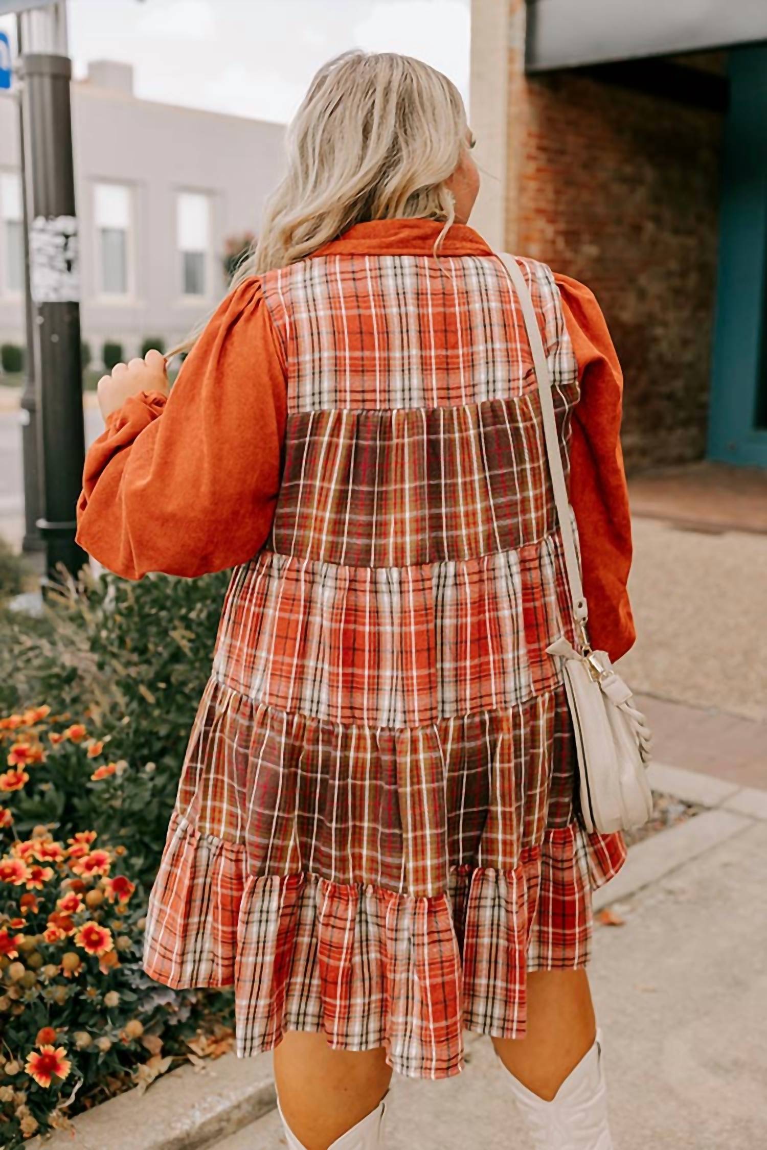 Entro - Fall Vibes Plaid Mini Dress - Plus
