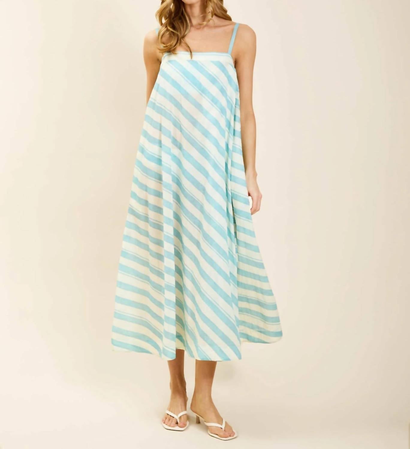 Mestiza New York Portofino Maxi Dress in aegean stripe - women's dress