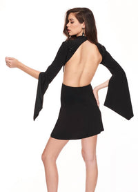 Rachel Allan - Open Back High Neck Cocktail Dress