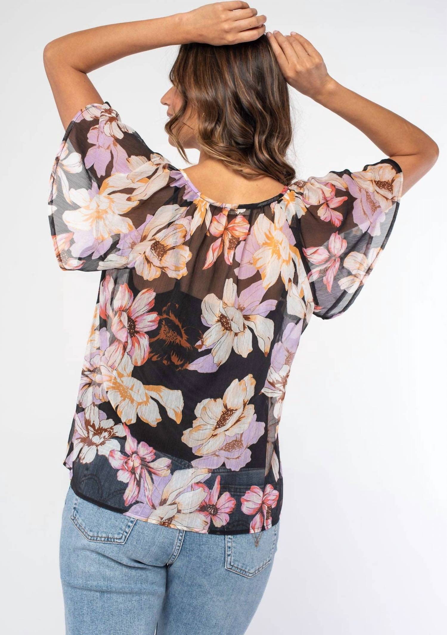 Lovestitch - Charlotte Floral Tie Front Top