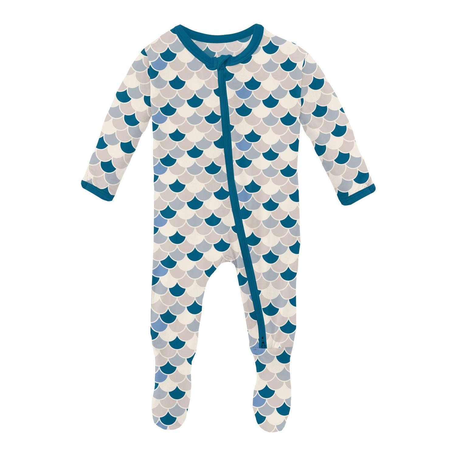 Kickee - Kids' Print Footie with 2 Way Zipper