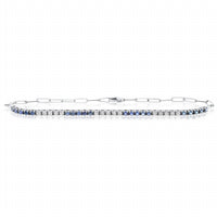 Diana M Jewels - Diamond And Sapphire Tennis Bracelet
