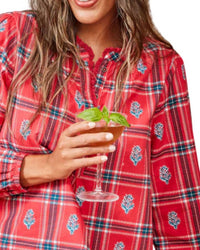 Printfresh - On The Books Plaid Blouse