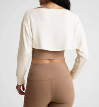 BEYOND YOGA Duet Two-way Convertible Shrug in fresh snow - women's sweater - view 6