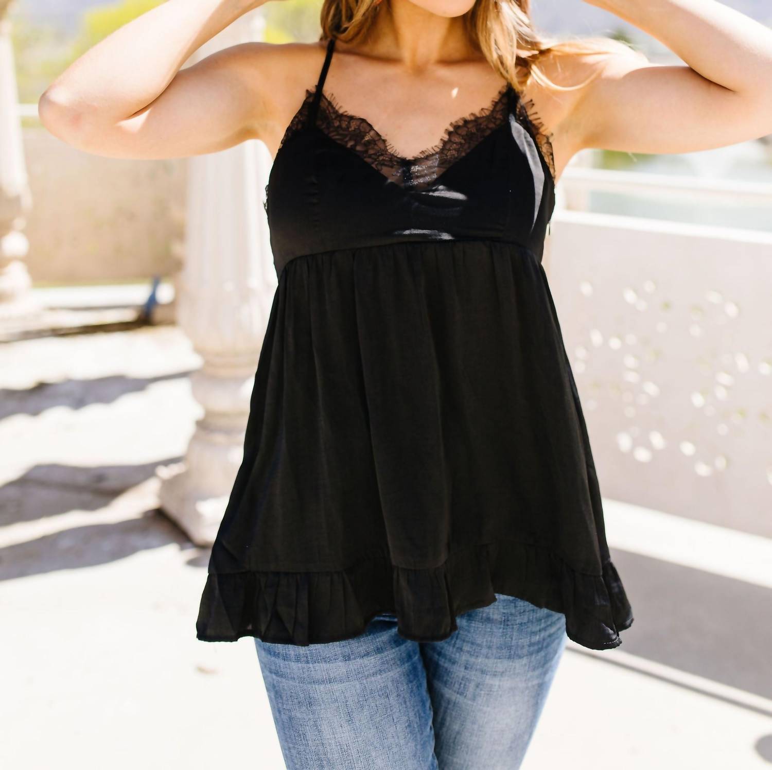 Satin & Lace Babydoll Cami