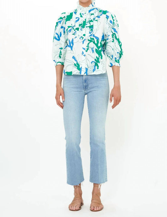 Oliphant - Ruffle Front Button Blouse