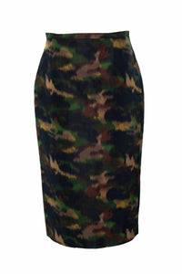 Rochas - Pre-loved Women's Paris Camouflage Printed Midi Skirt