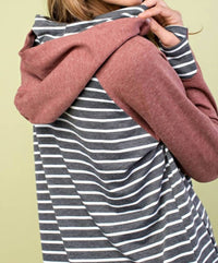 Mainstrip - Colorblock Double Hood Hoodie