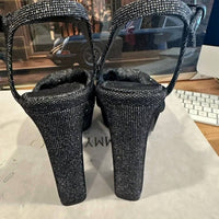 Jimmy Choo - Women's Heloise 120MM Glitter Platform Sandals