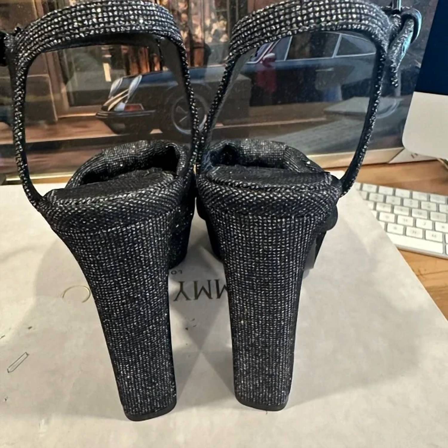 Jimmy Choo - Women's Heloise 120MM Glitter Platform Sandals