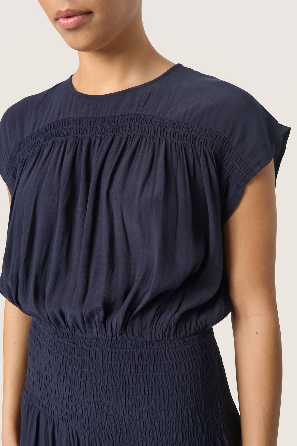 Soaked In Luxury - Layna Short Sleeve Midi Dress