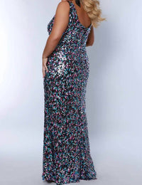 Johnathan Kayne - Tease Prom Sequin Sparkle Maxi Dress Plus