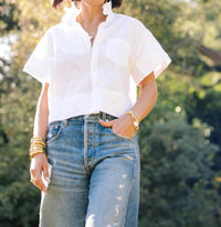 Shop Kmj - Reese Boxy Crop Shirt Top