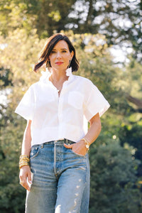 Shop Kmj - Reese Boxy Crop Shirt Top