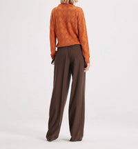 Theo The Label - Ersa Pointelle Argyle Pullover
