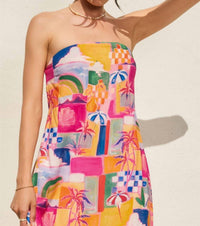 Dress Forum - Strapless Tie Back Maxi Dress